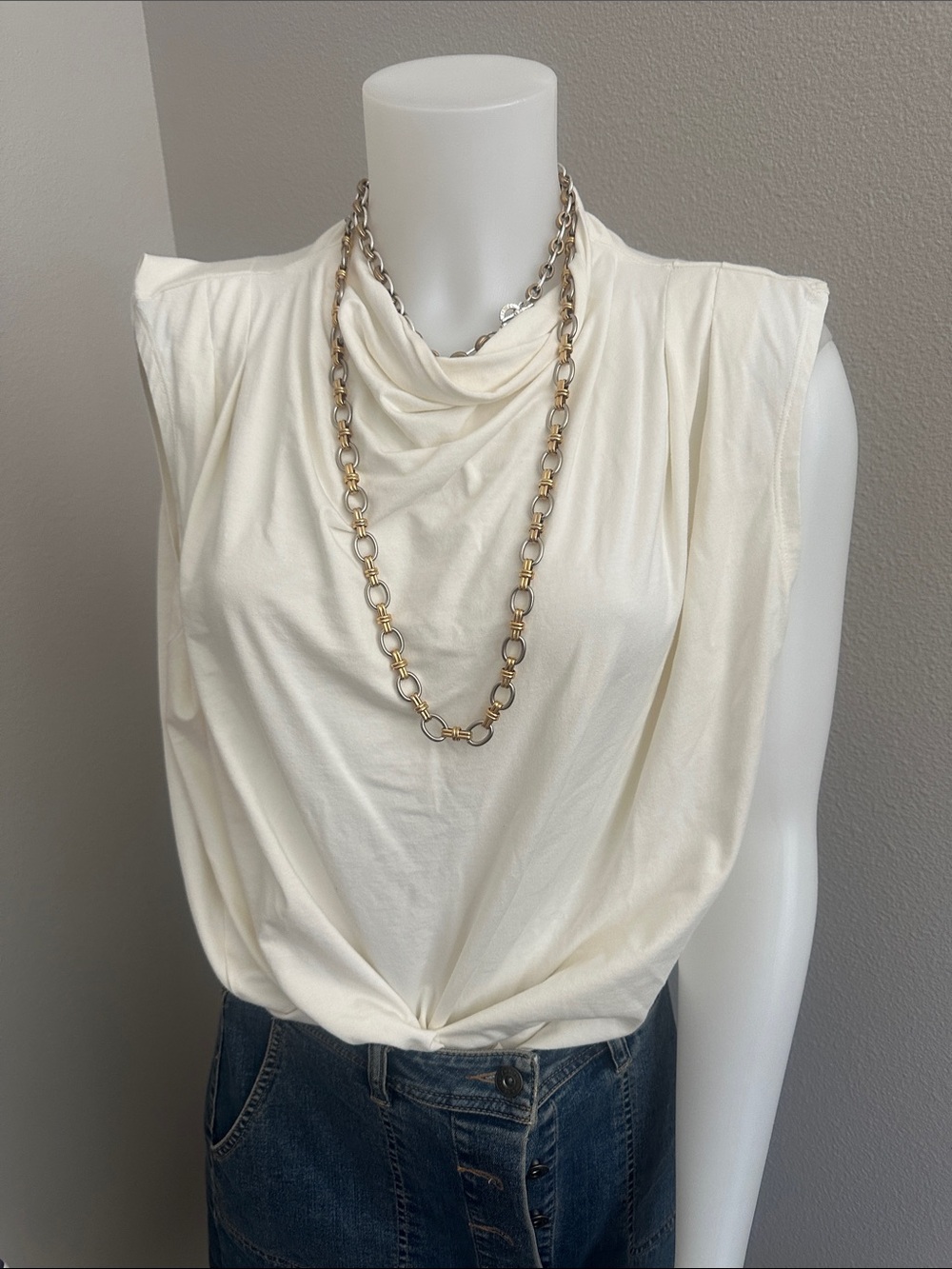 Nordstrom Ivory Sleeveless Top